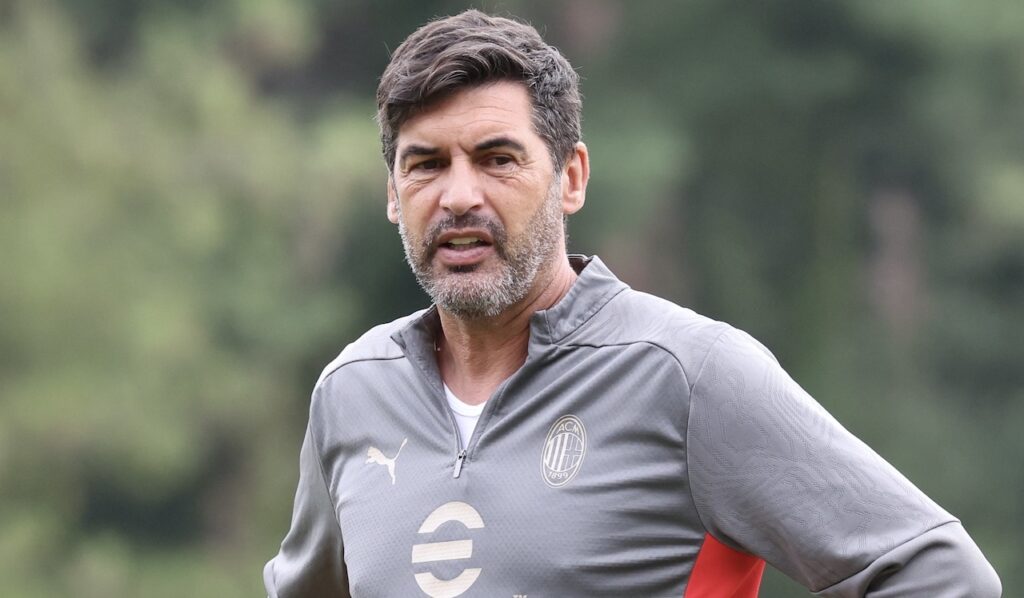 Paulo Fonseca AC Milan allenamento Milanello