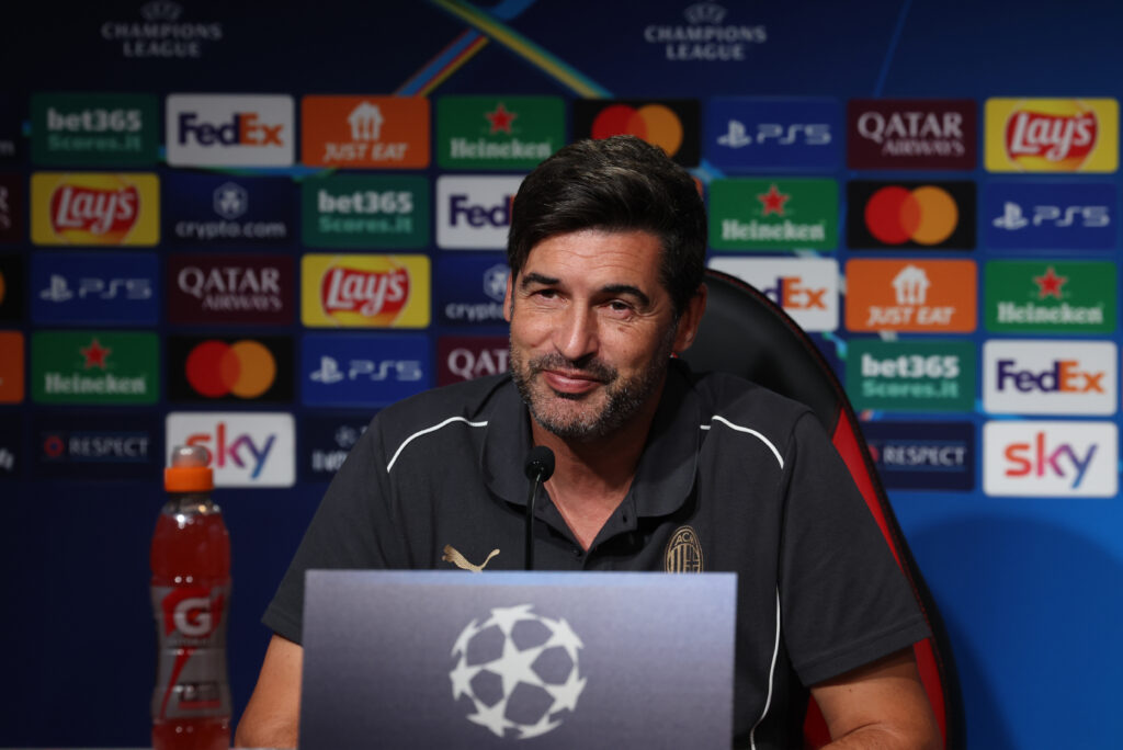 Paulo Fonseca AC Milan conferenza stampa Champions League 2024-2025