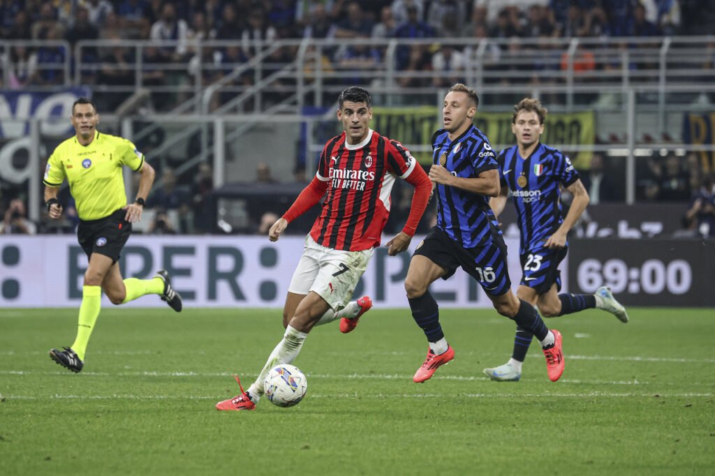 Álvaro Morata AC Milan derby Inter-Milan 1-2 Serie A 2024-2025