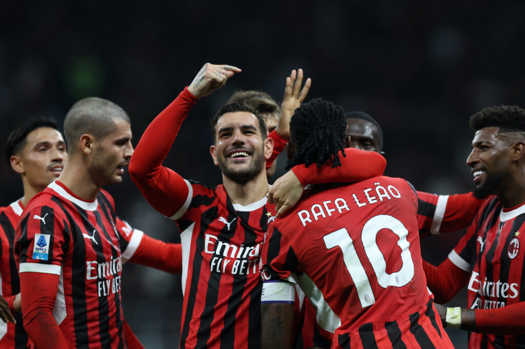 esultanza gol Theo Hernández AC Milan Milan-Lecce 3-0 Serie A 2024-2025