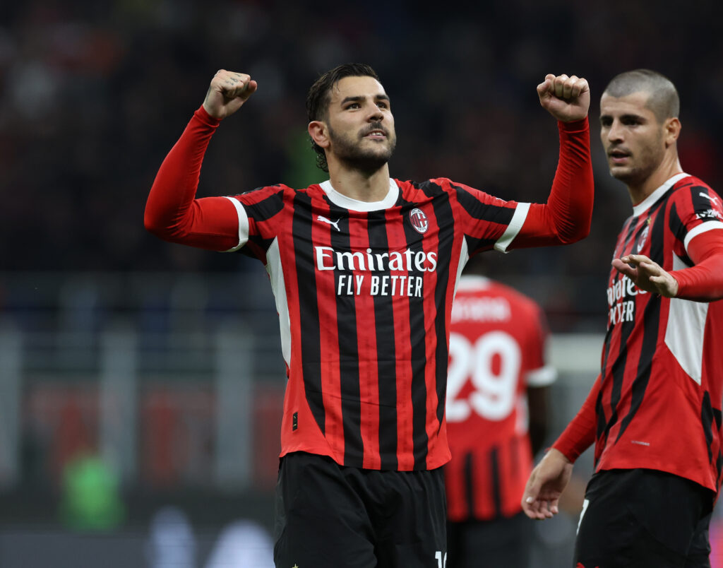 esultanza gol Theo Hernández AC Milan Milan-Lecce 3-0 Serie A 2024-2025