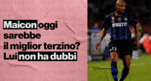 Maicon oggi sarebbe il miglior terzino al mondo? Lui non ha dubbi | VIDEO (screen Gazzetta.it)