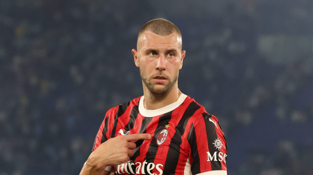 Strahinja Pavlovic AC Milan Lazio-Milan Serie A 2024-2025