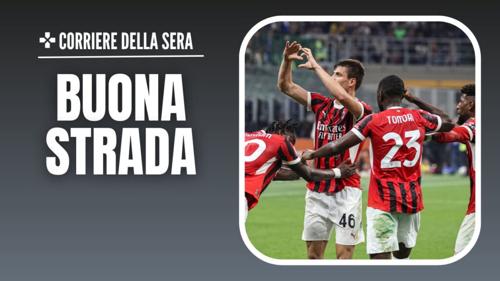 esultanza gol Matteo Gabbia AC Milan derby Inter-Milan 1-2 Serie A 2024-2025