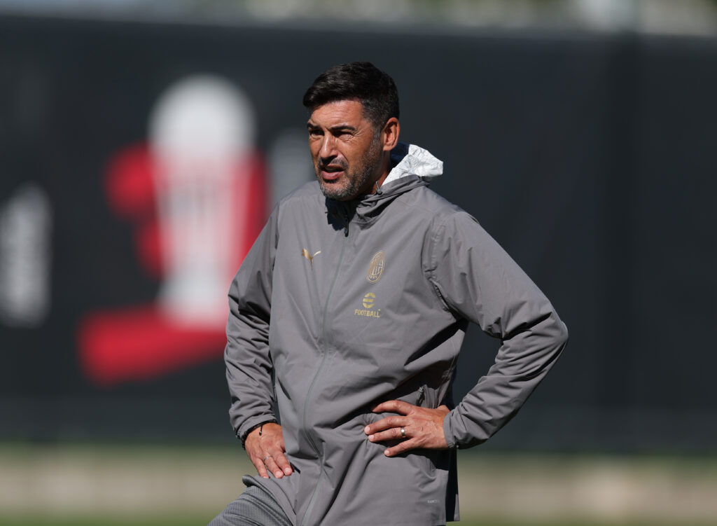 Paulo Fonseca AC Milan allenamento Milanello