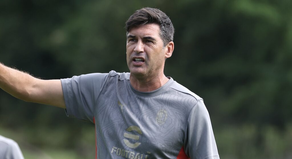 Paulo Fonseca AC Milan allenamento Milanello