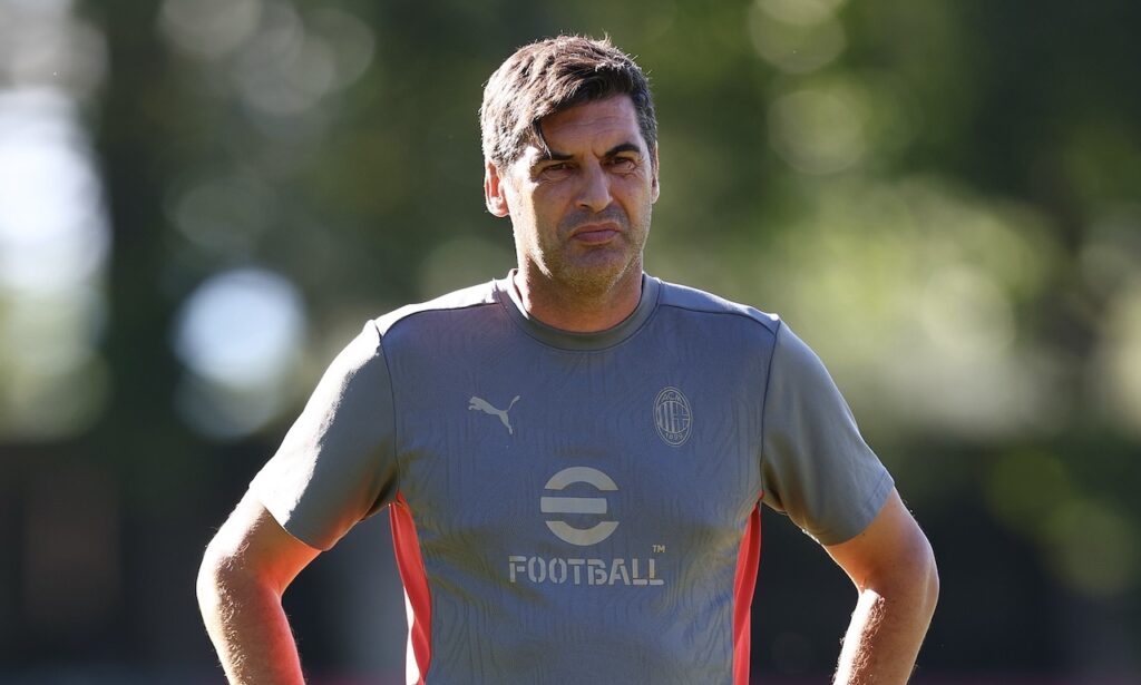 Paulo Fonseca AC Milan allenamento Milanello