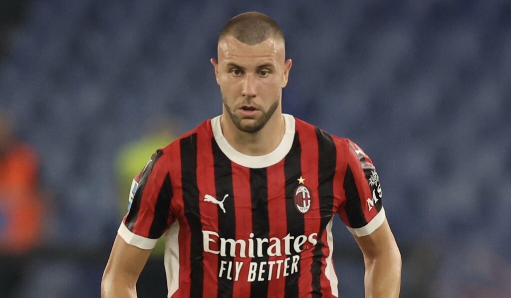 Strahinja Pavlovic AC Milan Lazio-Milan 2-2 Serie A 2024-2025