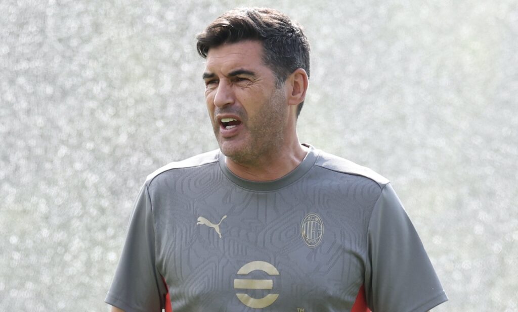 Paulo Fonseca AC Milan allenamento Milanello
