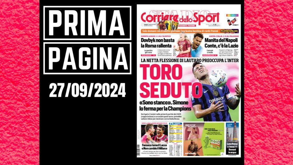 Prima pagina Corriere dello Sport - Fonseca teme il Lecce: "Non cambio il Milan"