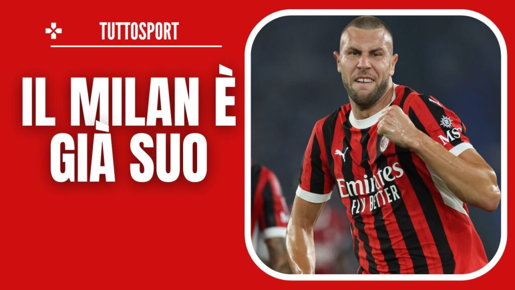 Strahinja Pavlovic AC Milan Lazio-Milan 2-2 Serie A 2024-2025