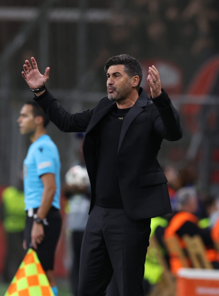 Paulo Fonseca AC Milan Bayer Leverkusen-Milan 1-0 Champions League 2024-2025