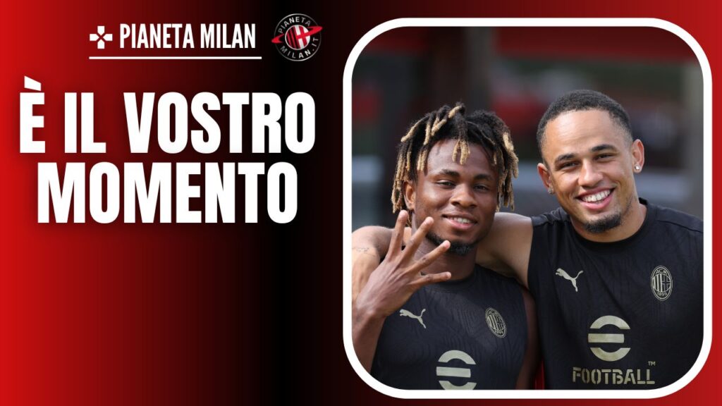 Noah Okafor e Samuel Chukwueze, giocatori del Milan 24/10/2024 PianetaMilan.it