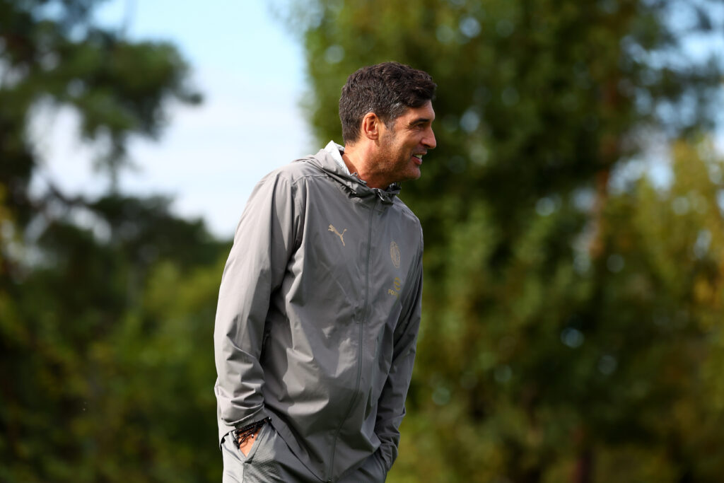 Paulo Fonseca AC Milan allenamento Milanello