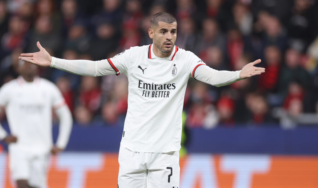 Alvaro Morata AC Milan Bayer Leverkusen-Milan 1-0 Champions League 2024-2025