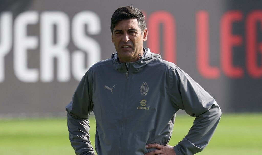 Paulo Fonseca AC Milan allenamento Milanello