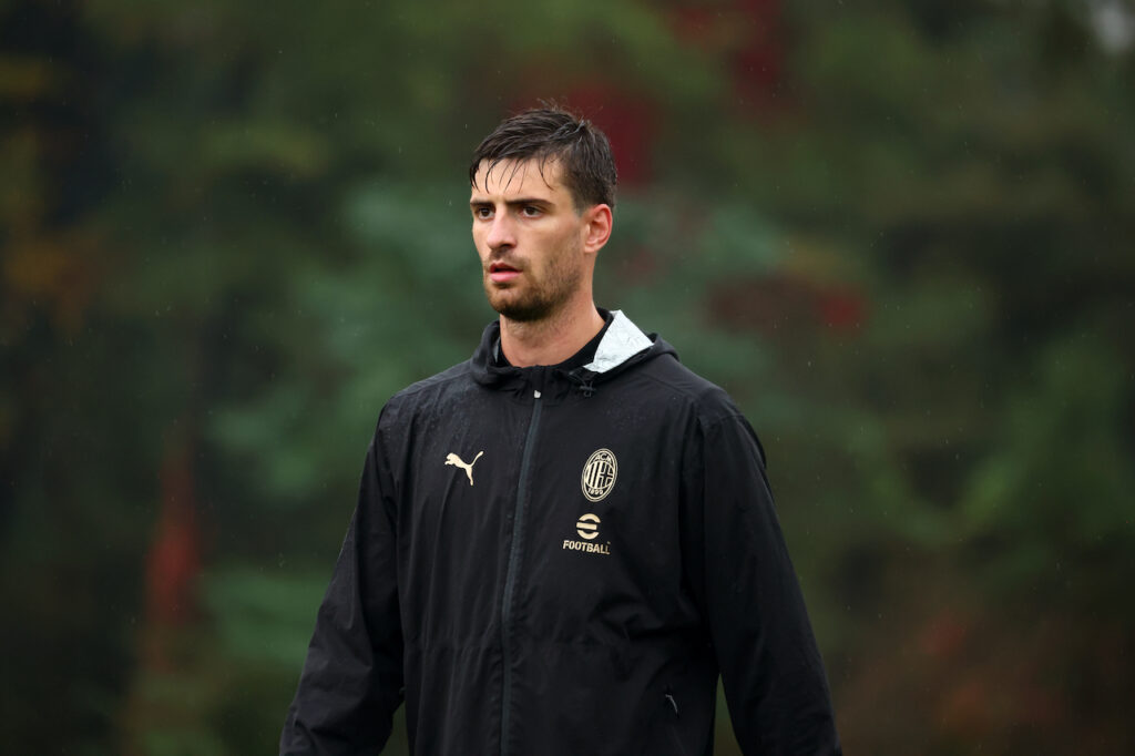 Matteo Gabbia AC Milan allenamento Milanello