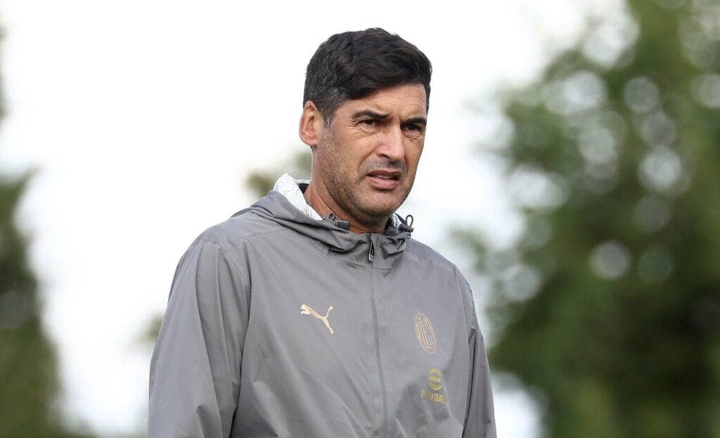 Paulo Fonseca AC Milan allenamento Milanello