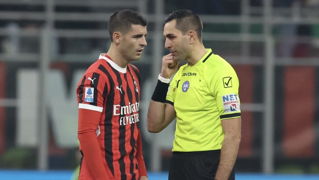 Álvaro Morata AC Milan Milan-Napoli 0-2 Serie A 2024-2025