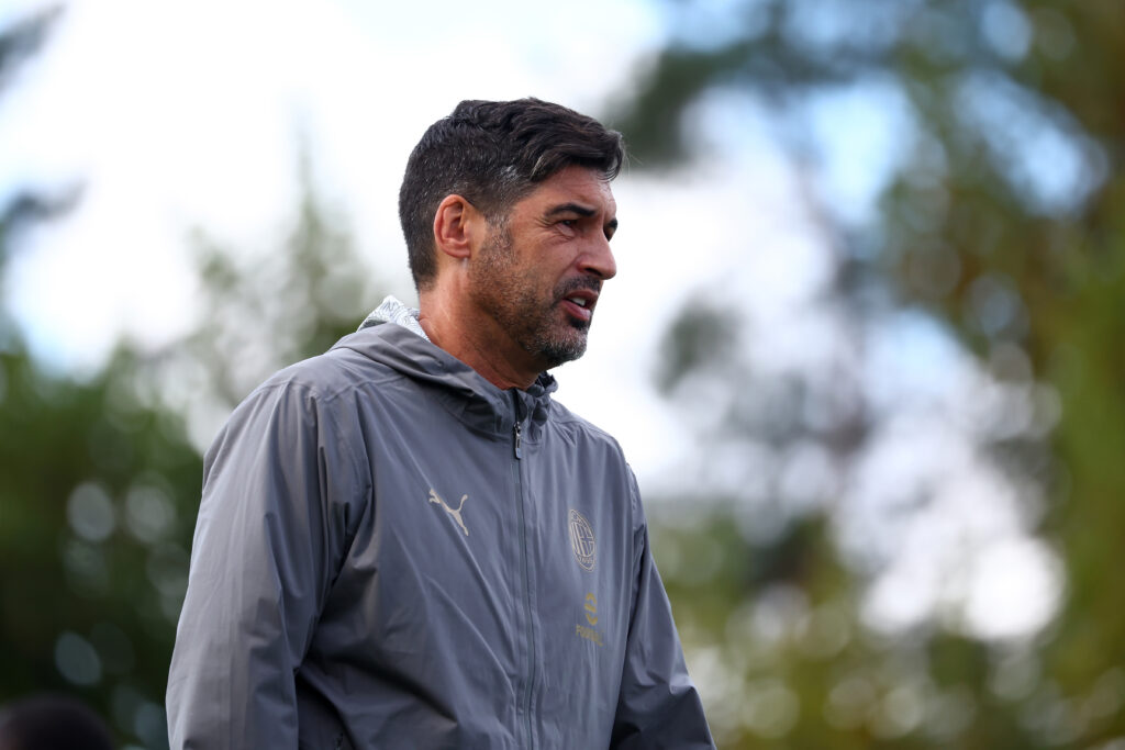 Paulo Fonseca AC Milan allenamento Milanello