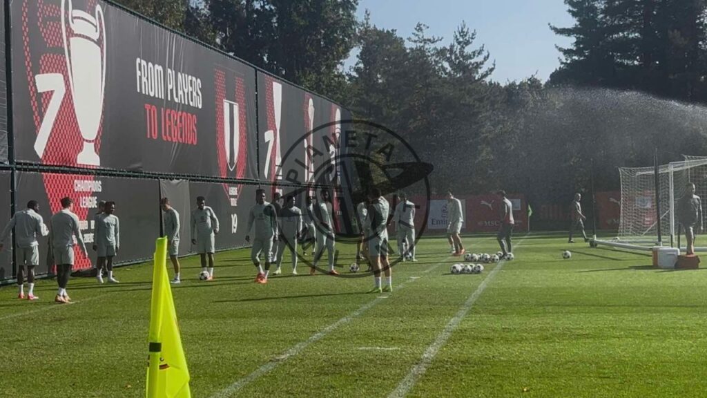 Milan-Bruges Champions League 2024-2025 allenamento rifinitura Milanello