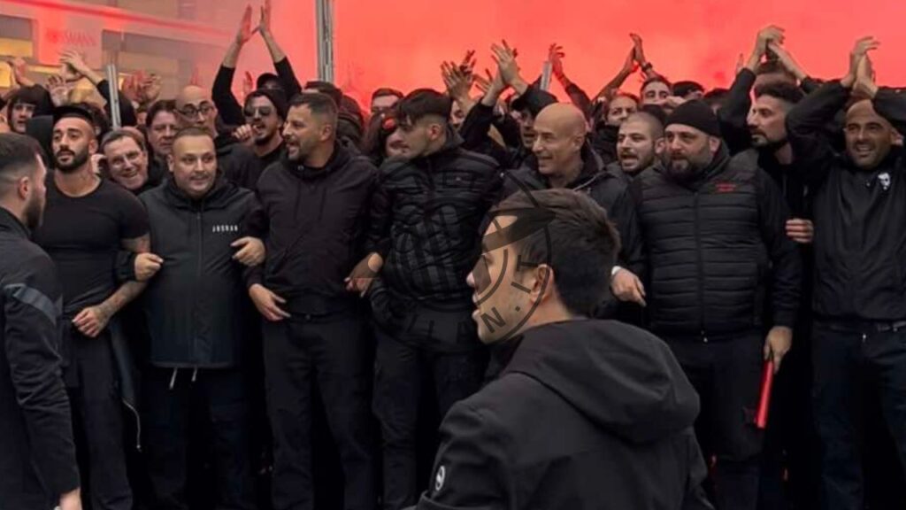 Corteo Curva Sud Milano Bayer Leverkusen-Milan Champions League 2024-2025