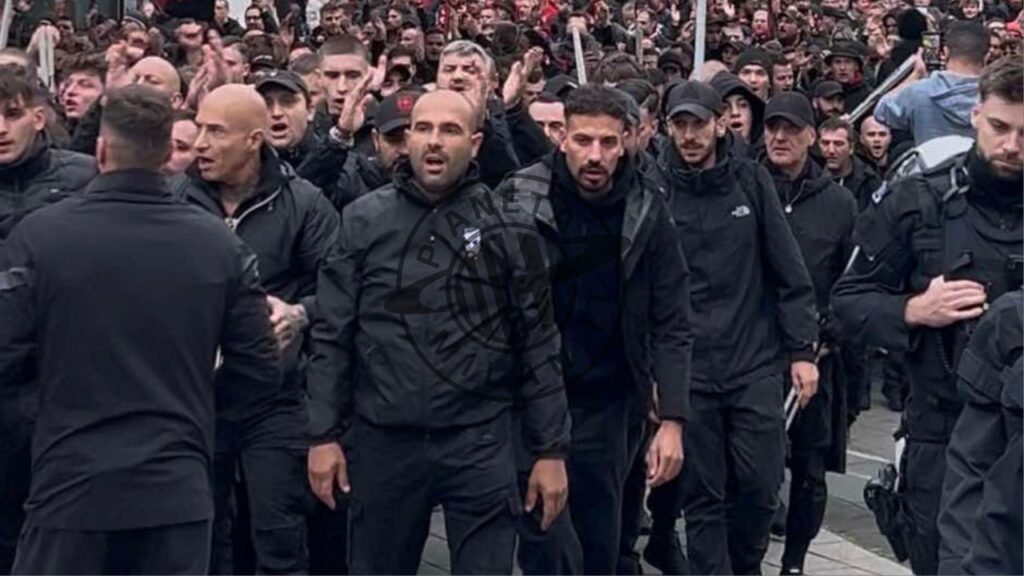 Corteo Curva Sud Milano Bayer Leverkusen-Milan Champions League 2024-2025