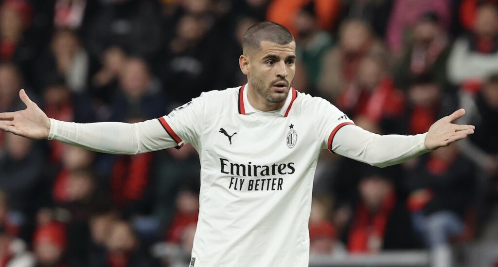 Álvaro Morata AC Milan Bayer Leverkusen-Milan 1-0 Champions League 2024-2025