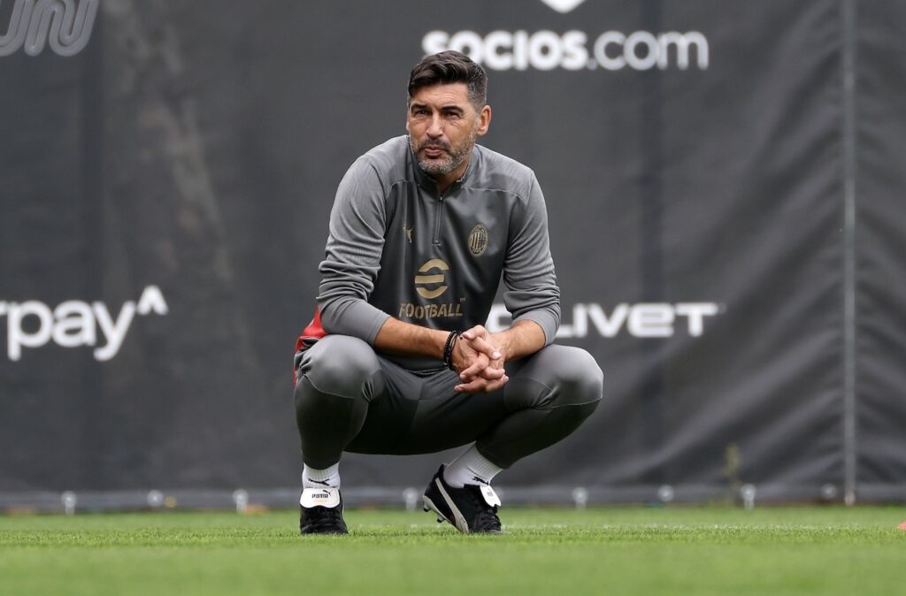 Paulo Fonseca AC Milan allenamento Milanello
