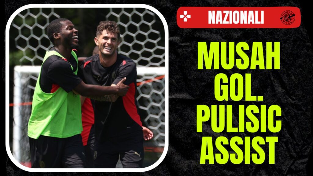 Christian Pulisic AC Milan allenamento Milanello Musah