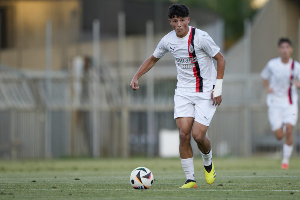 Simone Lontani, calciatore del Milan Under 17 (getty images)