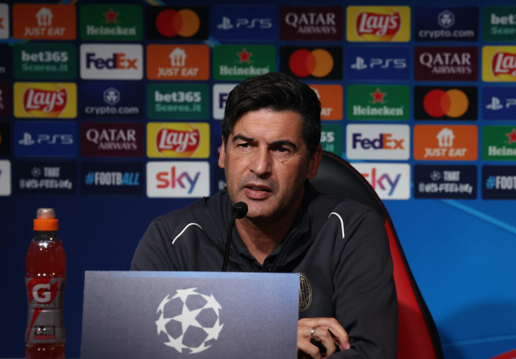 Paulo Fonseca AC Milan conferenza stampa Champions League