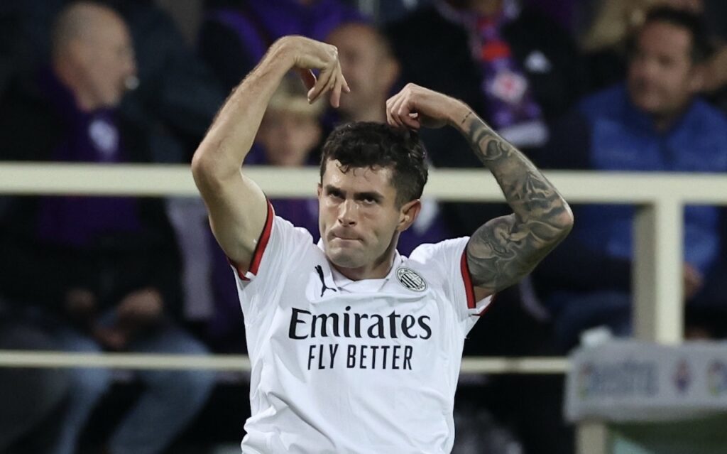 Christian Pulisic AC Milan Fiorentina-Milan 2-1 Serie A 2024-2025
