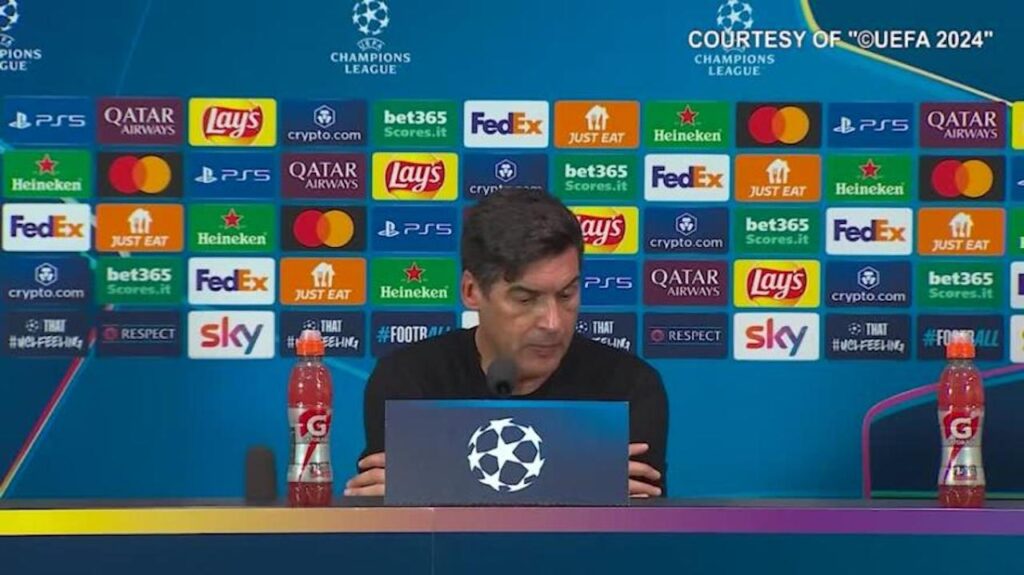Milan Bruges Champions League 2024-2025 Conferenza Stampa Fonseca