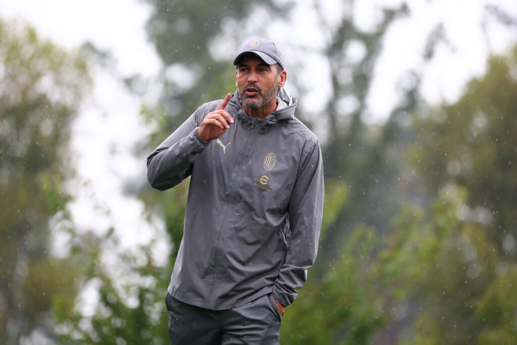 Paulo Fonseca AC Milan allenamento Milanello