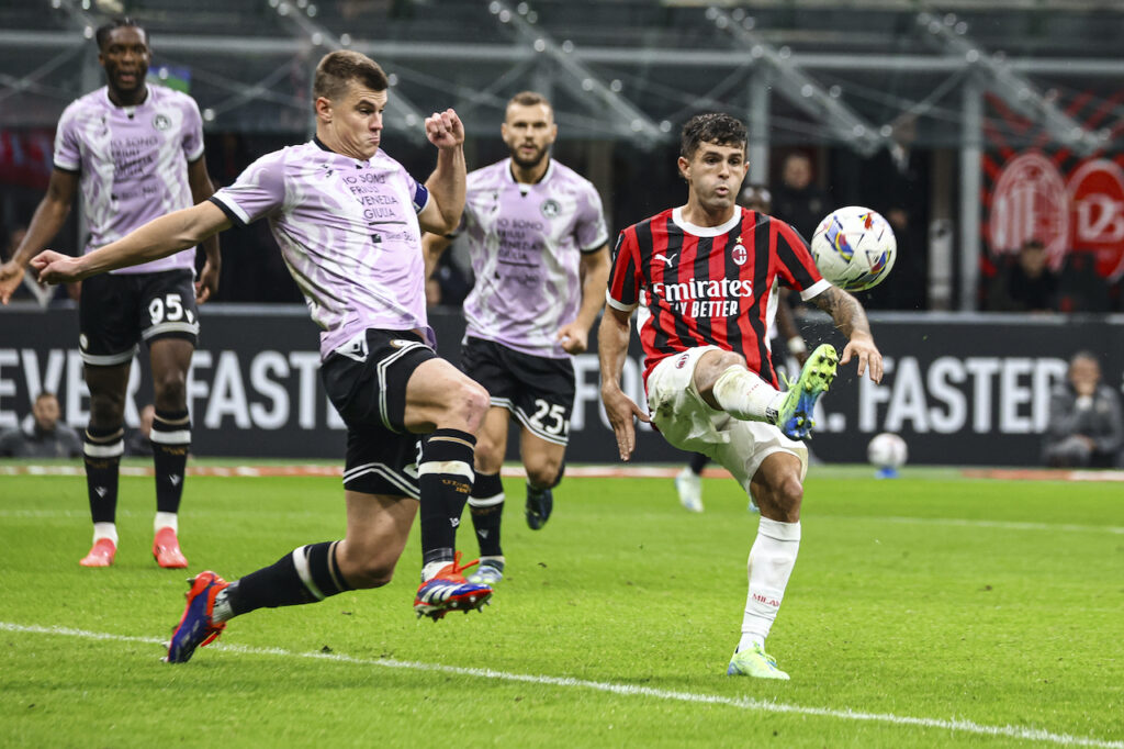 Christian Pulisic AC Milan Milan-Udinese 1-0 Serie A 2024-2025