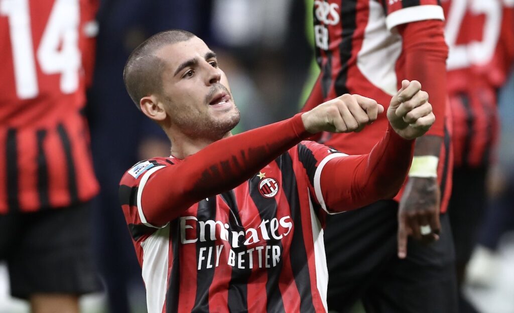esultanza gol Álvaro Morata AC Milan Milan-Lecce 3-0 Serie A 2024-2025