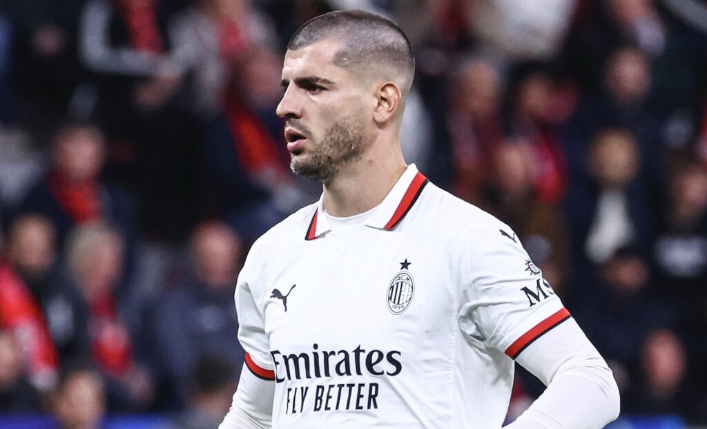Álvaro Morata AC Milan Bayer Leverkusen-Milan 1-0 Champions League 2024-2025