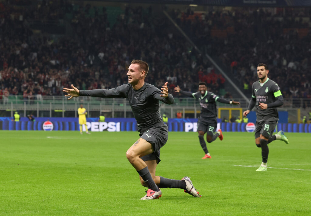 Francesco Camarda AC Milan Milan-Bruges 3-1 Champions League 2024-2025