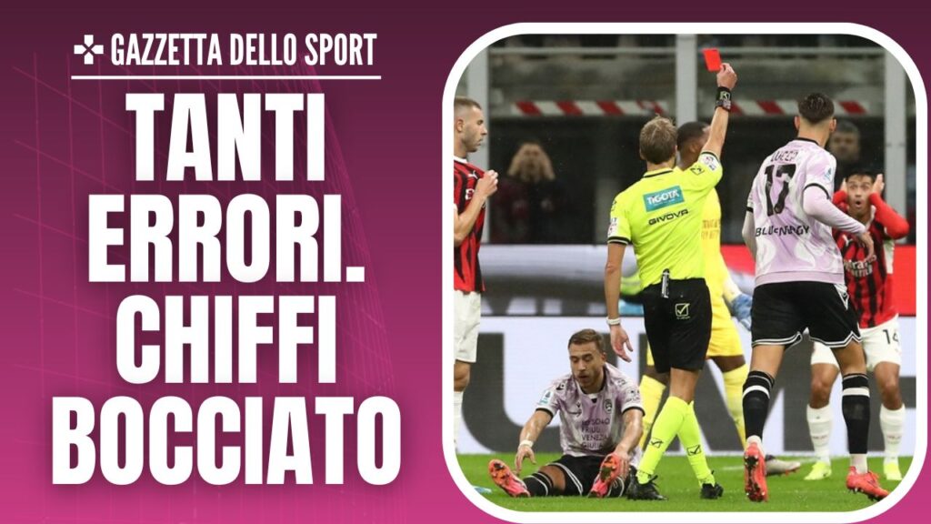 Moviola Milan-Udinese Serie A 2024-2025 arbitro Chiffi