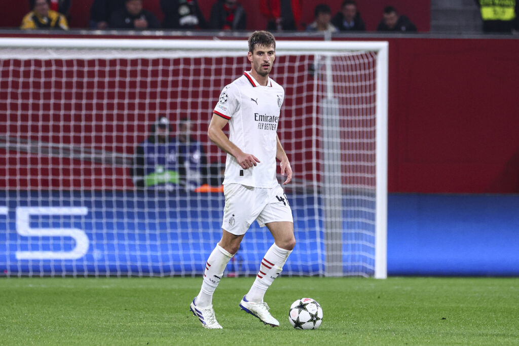 Matteo Gabbia AC Milan Bayer Leverkusen-Milan 1-0 Champions League 2024-2025