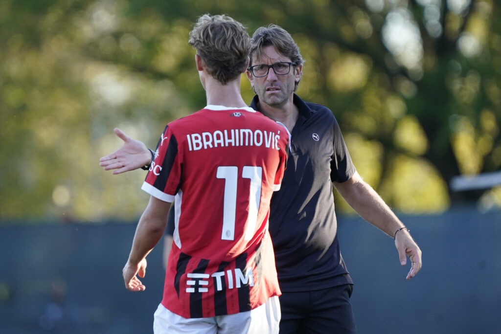 Maximilian Ibrahimovic, figlio di Zlatan Ibrahimovic e attaccante del Milan Primavera (Getty images)