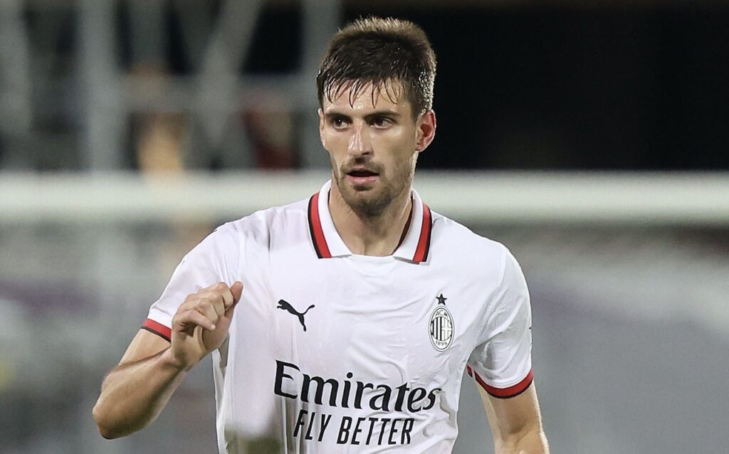 Matteo Gabbia AC Milan Fiorentina-Milan 2-1 Serie A 2024-2025