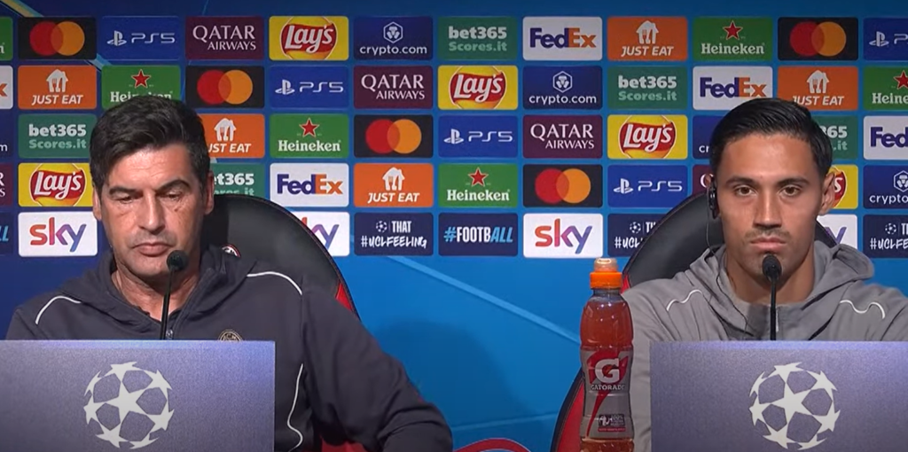 CONFERENZA MILAN-CLUB BRUGGE, FONSECA: “VI DO LA FORMAZIONE”