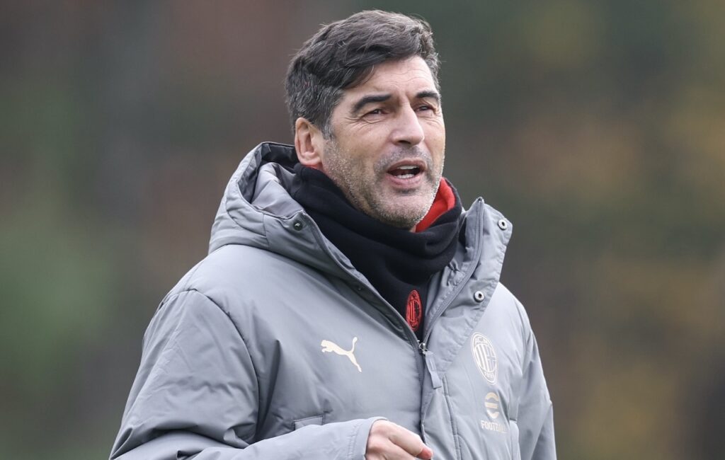 Paulo Fonseca AC Milan allenamento Milanello