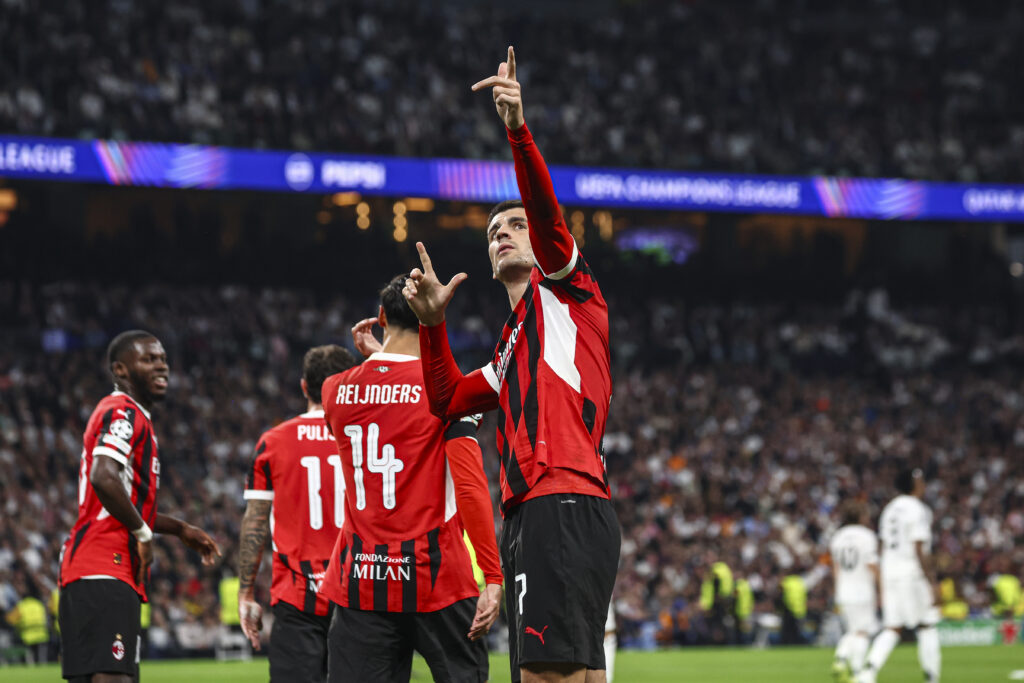 Alvaro Morata AC Milan Real Madrid-Milan 1-3 Champions League 2024-2025