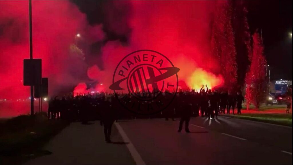 Monza-Milan Serie A 2024-2025 Corteo Curva Sud Milano
