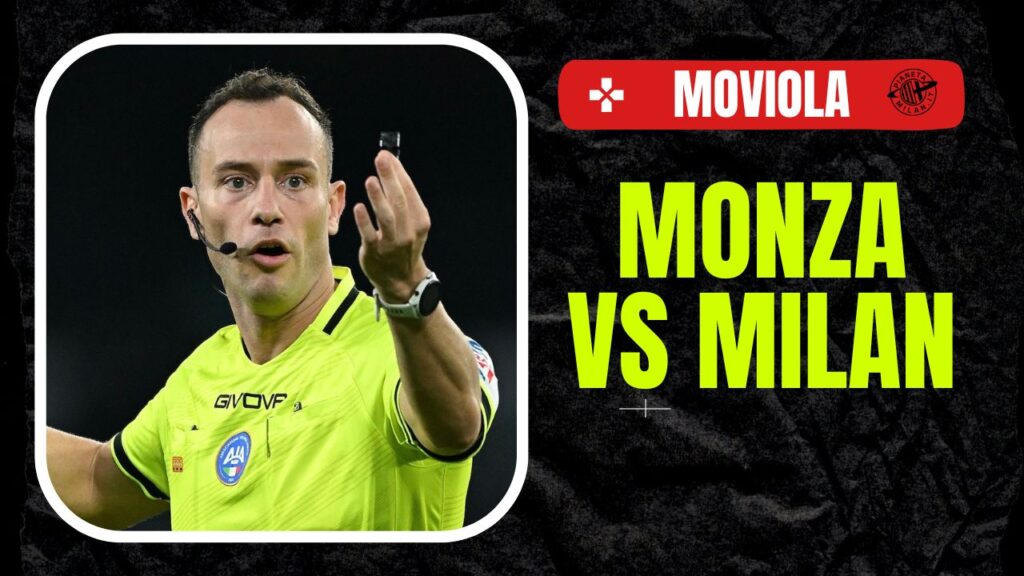 Moviola LIVE Monza-Milan Serie A 2024-2025 arbitro Feliciani