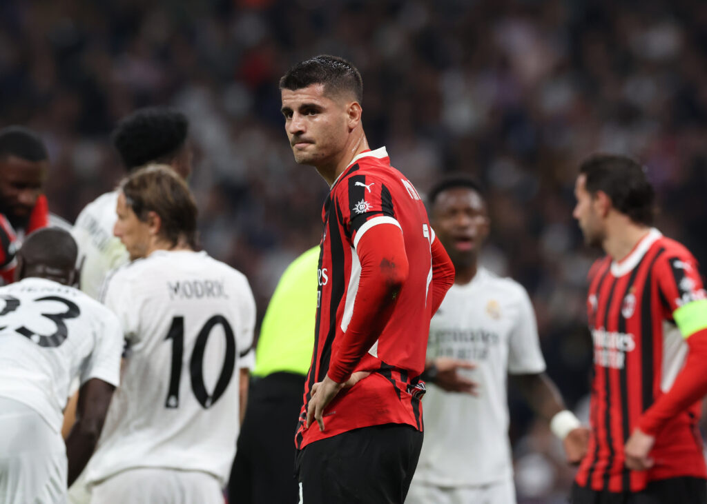 Alvaro Morata AC Milan Real Madrid-Milan 1-3 Champions League 2024-2025