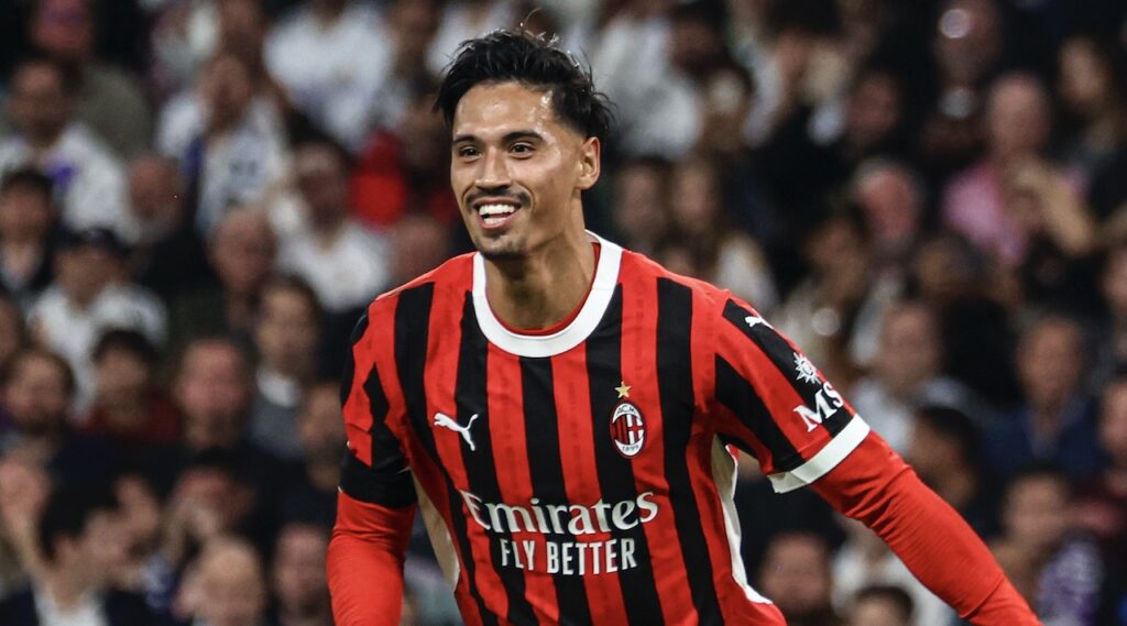esultanza gol Tijjani Reijnders AC Milan Real Madrid-Milan 1-3 Champions League 2024-2025